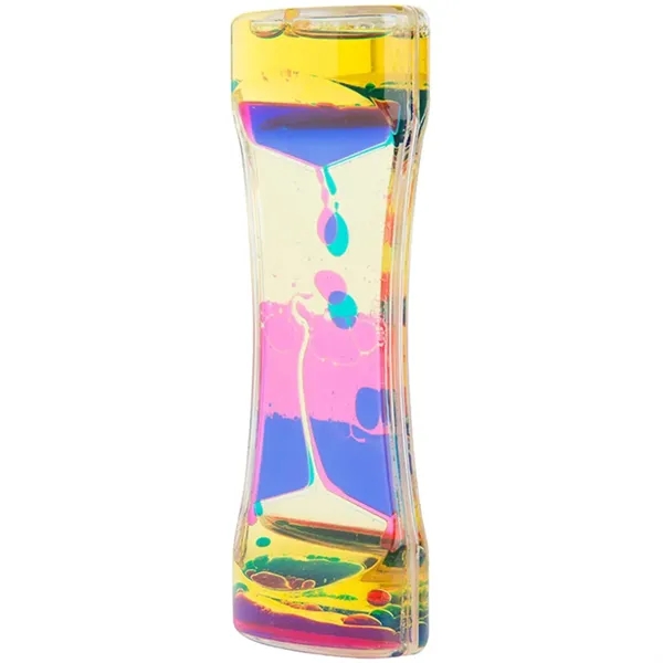 5.5" x 2.125" plastic hourglass shaped liquid motion desktop accessory.... from ASI 34415 Alpi International LTD