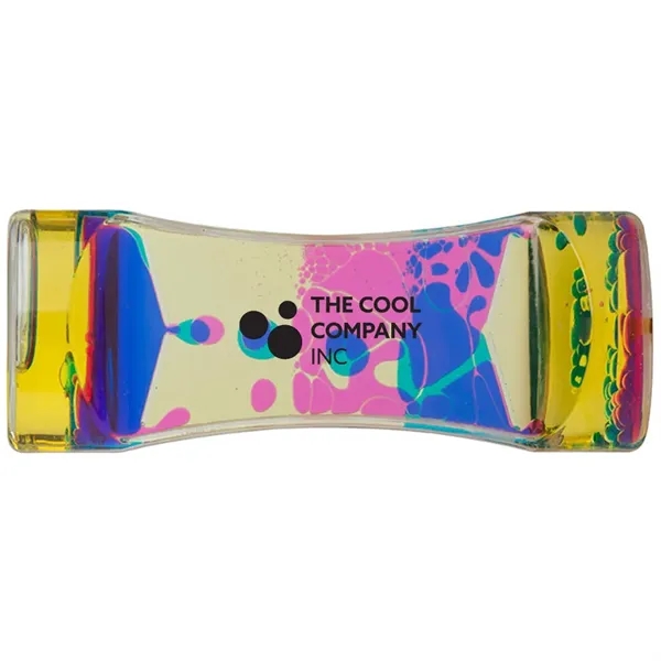 5.5" x 2.125" plastic hourglass shaped liquid motion desktop accessory.... from ASI 34415 Alpi International LTD