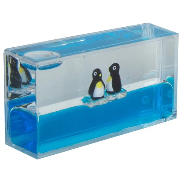 Liquid wave paperweight with penguins.... from ASI 34415 Alpi International LTD