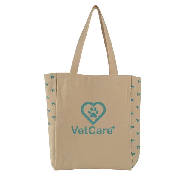 11.5" x 14" x 4" cotton canvas tote bag with front... from ASI 92980 WOV-IN® / Promopet