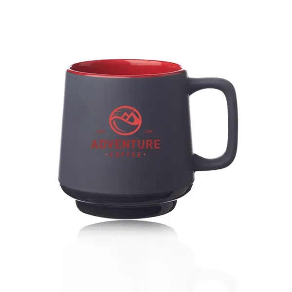 15 oz. ceramic mug with stackable design and matte grey finish.... from ASI 39552 BEL Promo