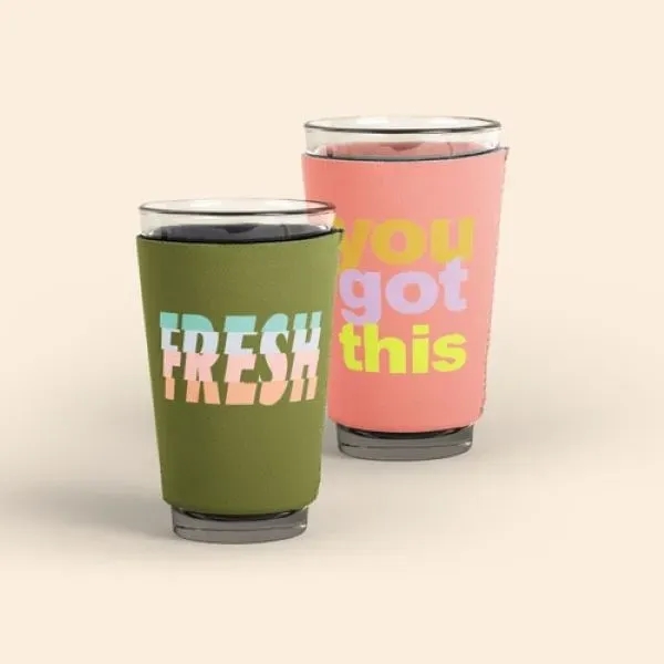 This simple tapered neoprene sleeve fits our standard 16oz. Pint Glass.... from ASI 74710 Numo