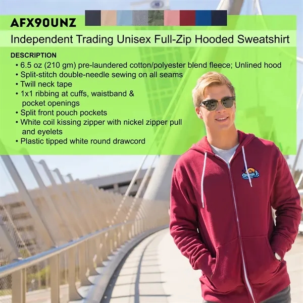 Unisex Full-Zip Hooded Sweatshirt... from ASI 30208 A P Specialties / AP Specialties