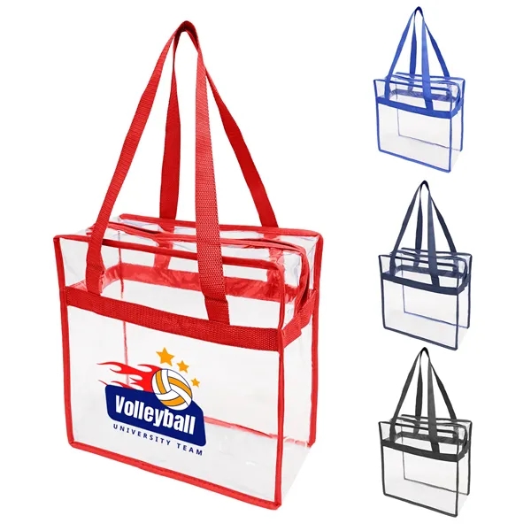 12" x 12" x 8" clear PVC stadium security tote with... from ASI 37980 Bagworld