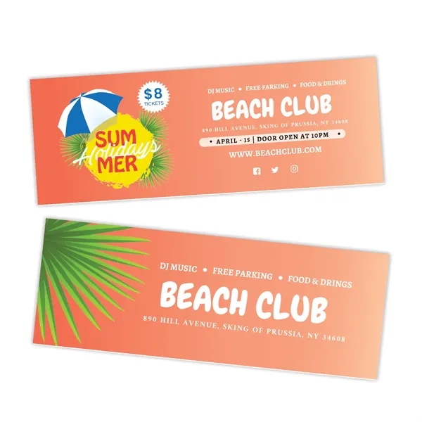 2" x 5.5" cardstock tickets with glossy finish and serial numbering.... from ASI 62088 IDProductsource