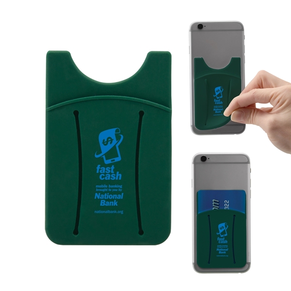 Silicone finger grip cell phone card holder.... from ASI 62190 Illini