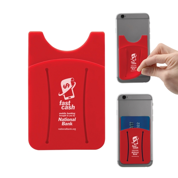 Silicone finger grip cell phone card holder.... from ASI 62190 Illini