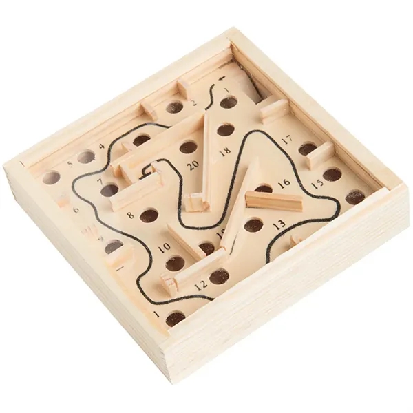 4.5" x 4.5" natural wood maze puzzle.... from ASI 34415 Alpi International LTD