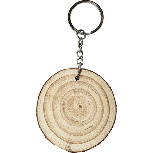 Natural wooden keychain with split ring attachment.... from ASI 34415 Alpi International LTD