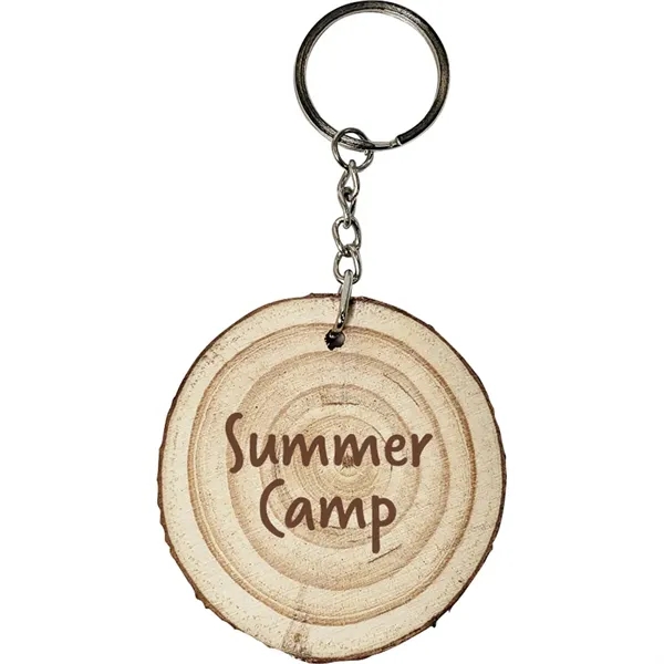 Natural wooden keychain with split ring attachment.... from ASI 34415 Alpi International LTD