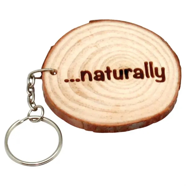 Natural wooden keychain with split ring attachment.... from ASI 34415 Alpi International LTD