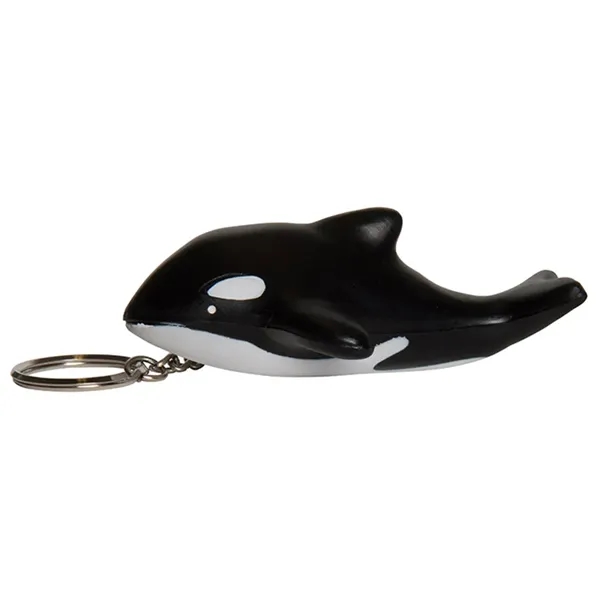 Killer whale shaped stress reliever with key ring.... from ASI 34415 Alpi International LTD