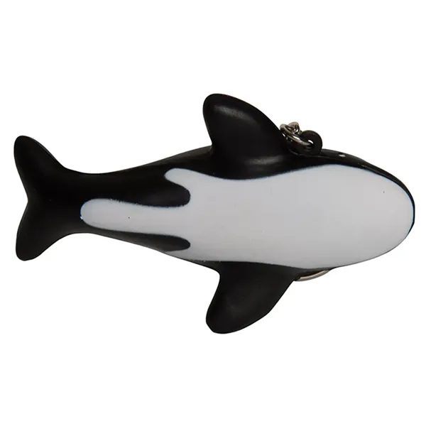 Killer whale shaped stress reliever with key ring.... from ASI 34415 Alpi International LTD