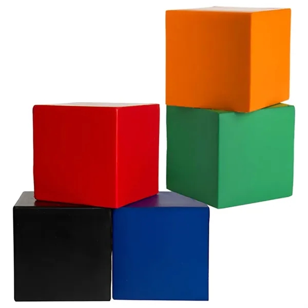 2.5" x 2.5" cube shaped stress reliever.... from ASI 34415 Alpi International LTD