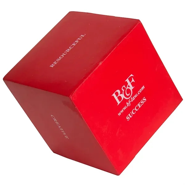 2.5" x 2.5" cube shaped stress reliever.... from ASI 34415 Alpi International LTD