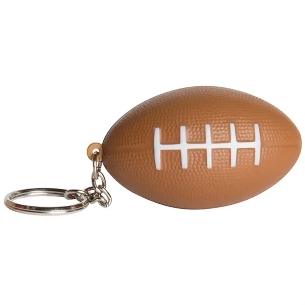 Football shaped stress reliever with key ring.... from ASI 34415 Alpi International LTD