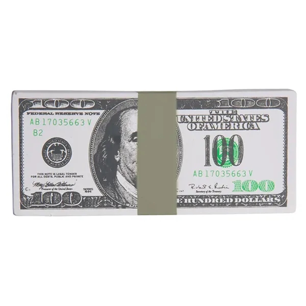 Stack of 100 dollar bill-shaped stress reliever.... from ASI 34415 Alpi International LTD