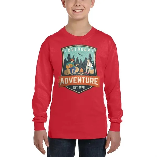 Youth long-sleeved t-shirt made with 100% pre-shrunk cotton.... from ASI 39552 BEL Promo