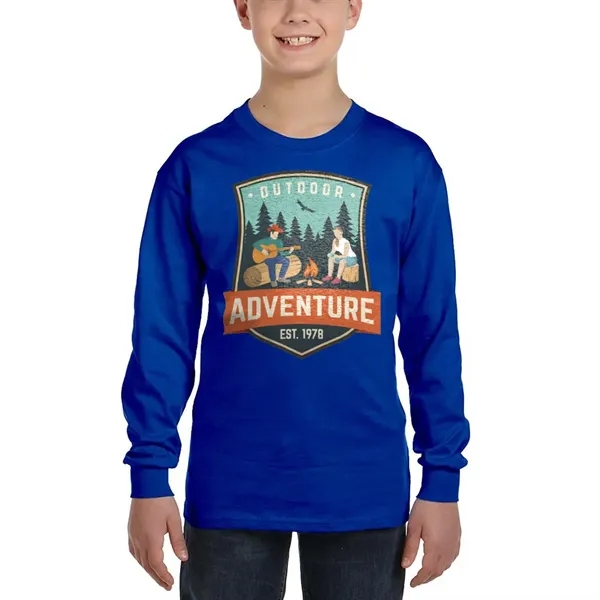 Youth long-sleeved t-shirt made with 100% pre-shrunk cotton.... from ASI 39552 BEL Promo