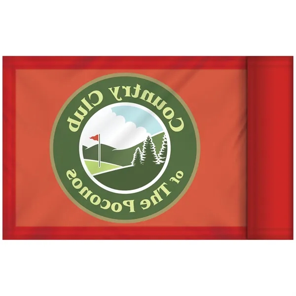Outdoor single reverse 6" x 8" mini knit polyester golf flag... from ASI 80228 Quinn