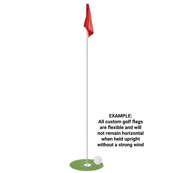 Outdoor single reverse 6" x 8" mini knit polyester golf flag... from ASI 80228 Quinn
