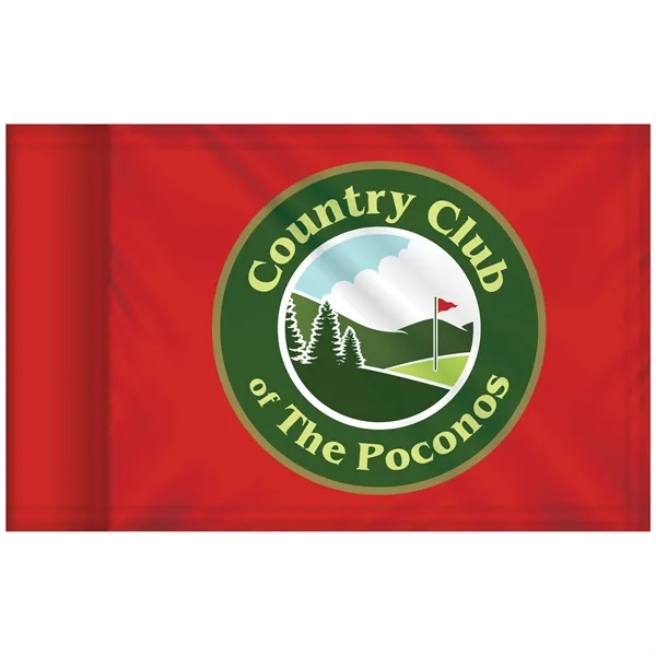 Outdoor double sided 6" x 8" mini knit polyester golf flag... from ASI 80228 Quinn