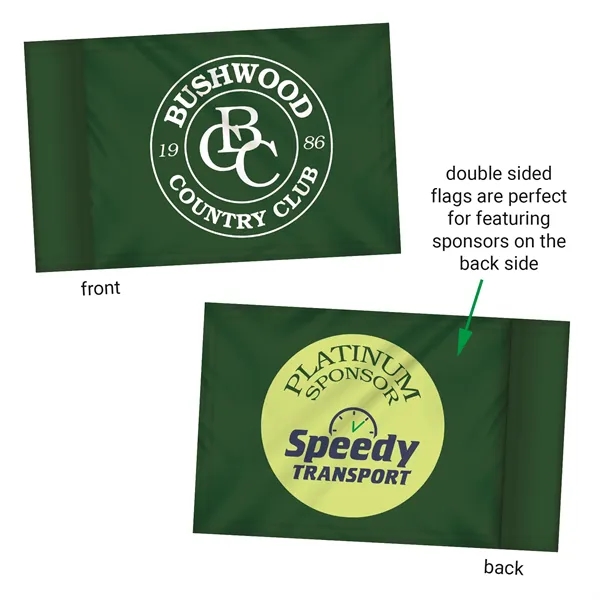 Outdoor double sided 6" x 8" mini knit polyester golf flag... from ASI 80228 Quinn