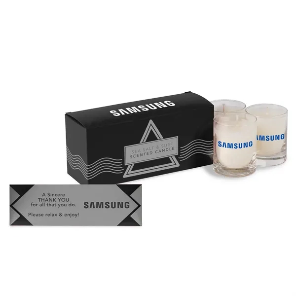 Soft touch gift box with candle... from ASI 44900 NC Custom (CI/Lanco) / Lanco