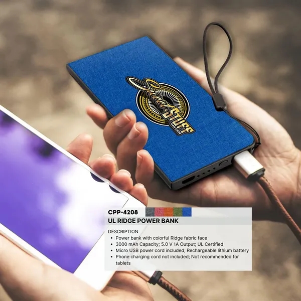 UL RIDGE POWER BANK... from ASI 30208 A P Specialties / AP Specialties