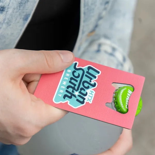 2.125" x 3.375" stainless steel card-shaped bottle opener.... from ASI 52263 EMT