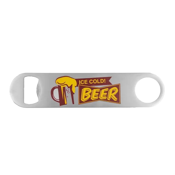 7" x 1.625" stainless steel paddle style bottle opener.... from ASI 52263 EMT