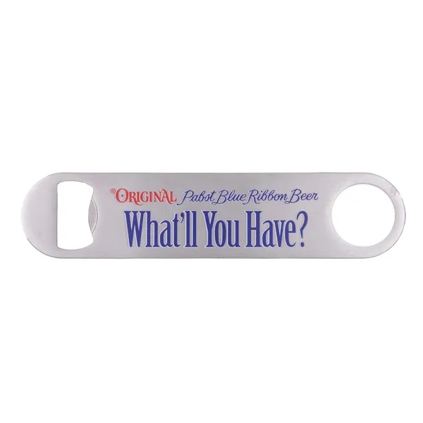 7" x 1.625" stainless steel paddle style bottle opener.... from ASI 52263 EMT