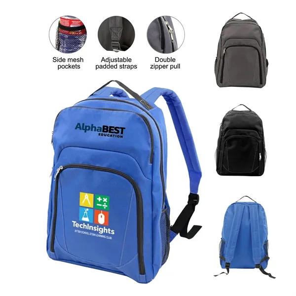12.5" x 18" backpack with double zipper closure, multiple pockets, loop... from ASI 37980 Bagworld