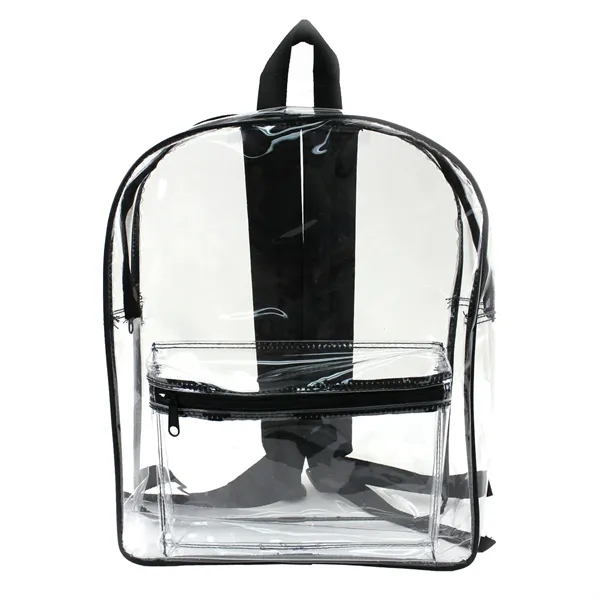 12" x 15" clear PVC backpack with zipper closure, front pocket,... from ASI 37980 Bagworld