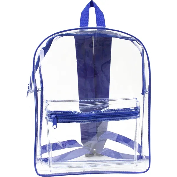 12" x 15" clear PVC backpack with zipper closure, front pocket,... from ASI 37980 Bagworld