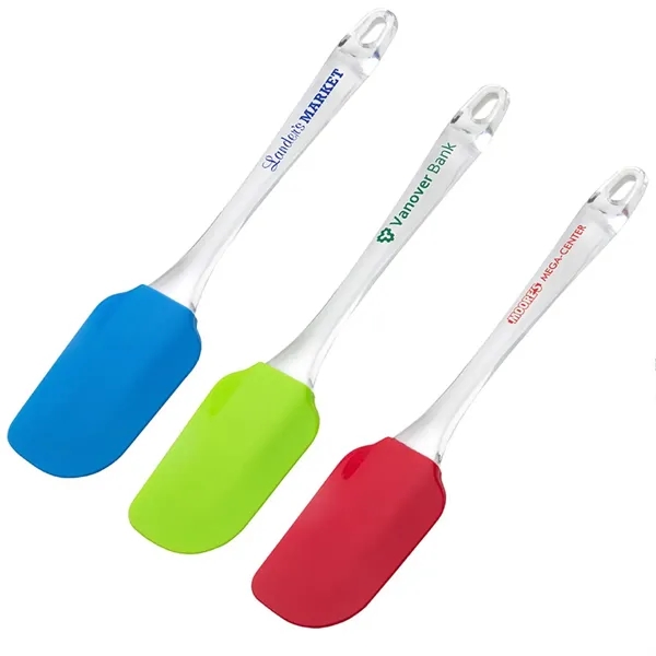 Spatula with a silicone blade and clear acrylic handle.... from ASI 57956 Graphco line