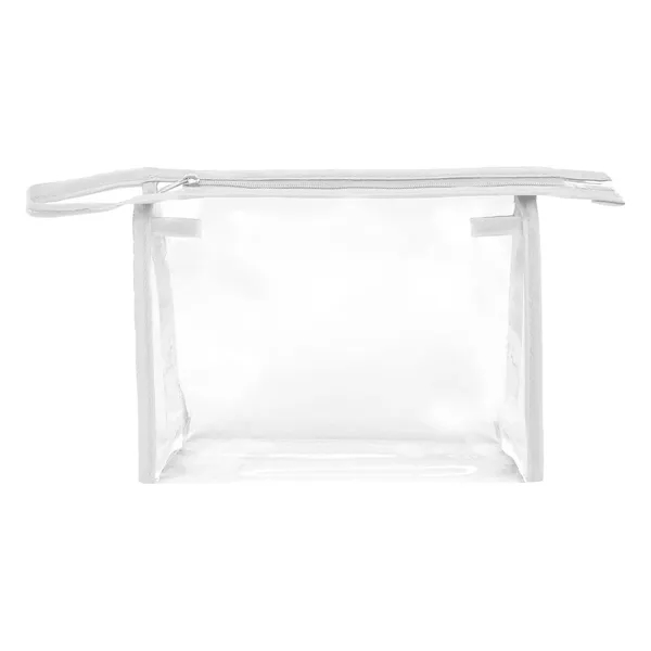 8" x 6.5" x 2.25" clear PVC cosmetics tote with zipper... from ASI 37980 Bagworld / BagWorld