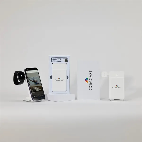 A 10,000 mAh, 3-in-1 wireless charger, charging station, and phone stand... from ASI 91435 Tomax USA