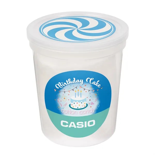 Cotton Candy Tub with Custom Label... from ASI 44900 NC Custom (CI/Lanco) / Chocolate Inn