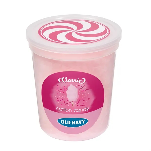 Cotton Candy Tub with Custom Label... from ASI 44900 NC Custom (CI/Lanco) / Chocolate Inn