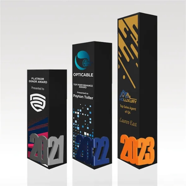 Shine bright with attractive, energetic and engaging accents! Style your award... from ASI 93986 Visions/Awardcraft