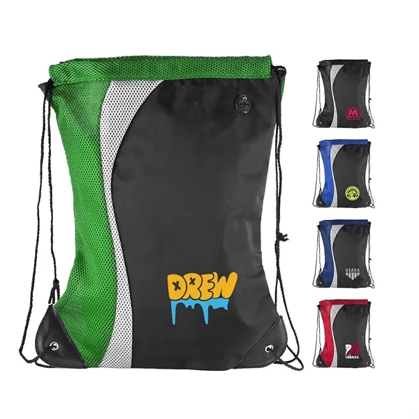 2-Tone microfiber & mesh day pack with Silver accent. Open air... from ASI 31517 Admart Products