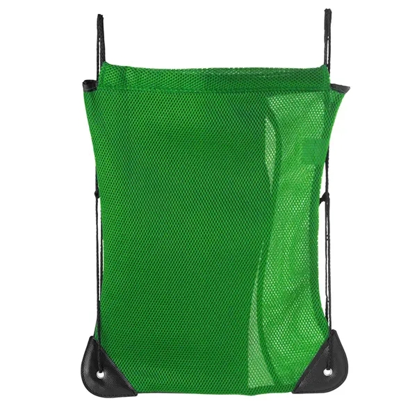 2-Tone microfiber & mesh day pack with Silver accent. Open air... from ASI 31517 Admart Products