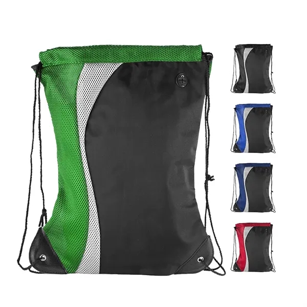2-Tone microfiber & mesh day pack with Silver accent. Open air... from ASI 31517 Admart Products