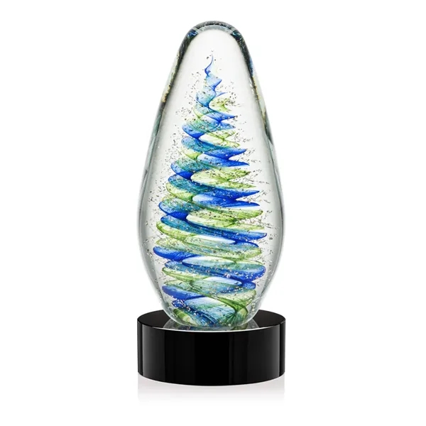 Elevate your recognition with our breathtaking blue and green swirl design... from ASI 84592 St Regis Group / St Regis