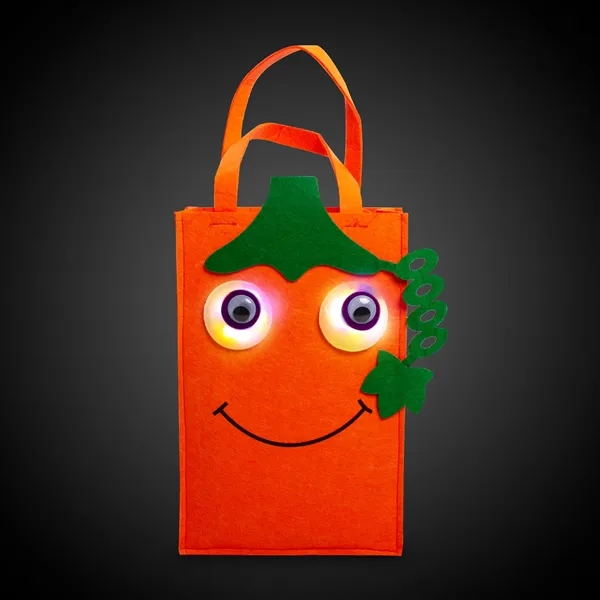 Pumpkin trick-or-treat bag with LED lights.... from ASI 42016 Brighter Promotions Inc
