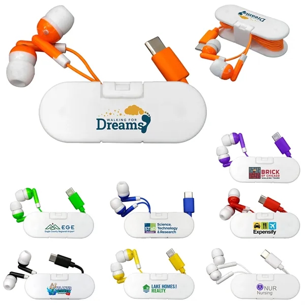 Type C Ear Bud Wrap Phone Stand... from ASI 30208 A P Specialties / AP Specialties