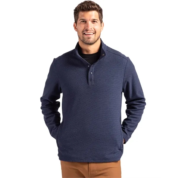 Men's sweatshirt with moisture-wicking performance and snap placket closure.... from ASI 47965 Cutter & Buck