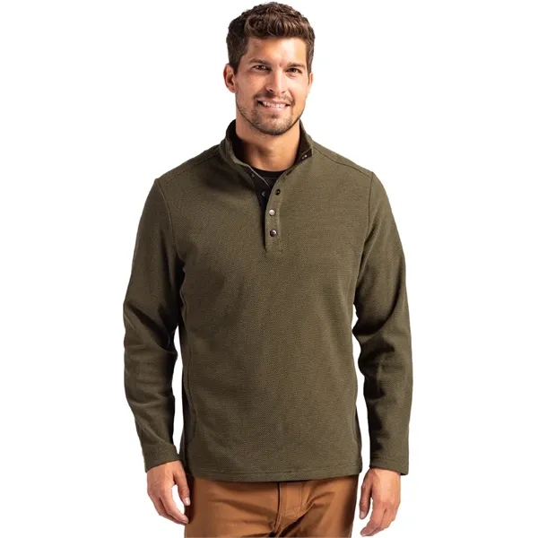 Men's sweatshirt with moisture-wicking performance and snap placket closure.... from ASI 47965 Cutter & Buck