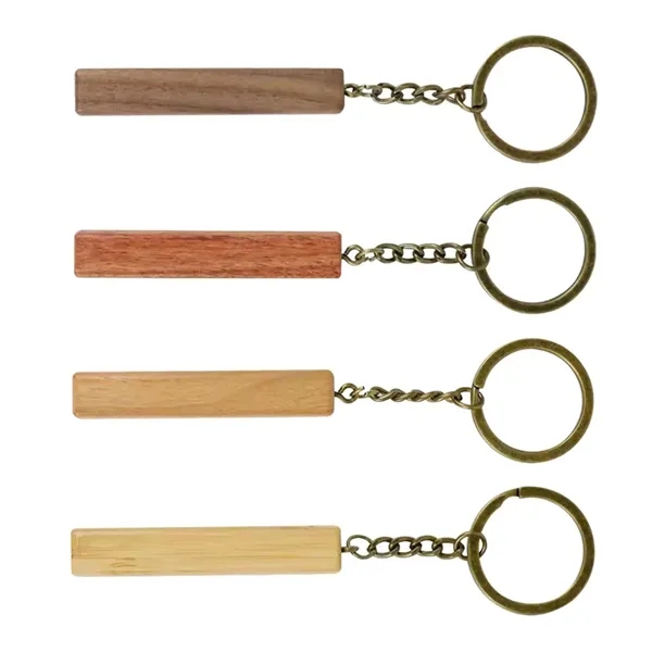 Wooden stick keychain plus laser engraving on 1 location... from ASI 37218 Athena Promo (tm)